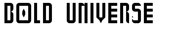 Bold Universe font preview
